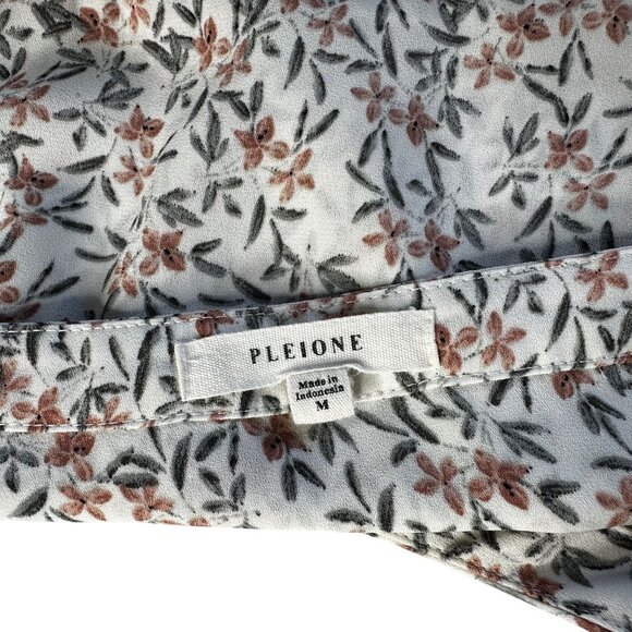 Anthropologie Pleione Top Medium Floral Oversized Sleeveless Career Blouse - Picture 6 of 9